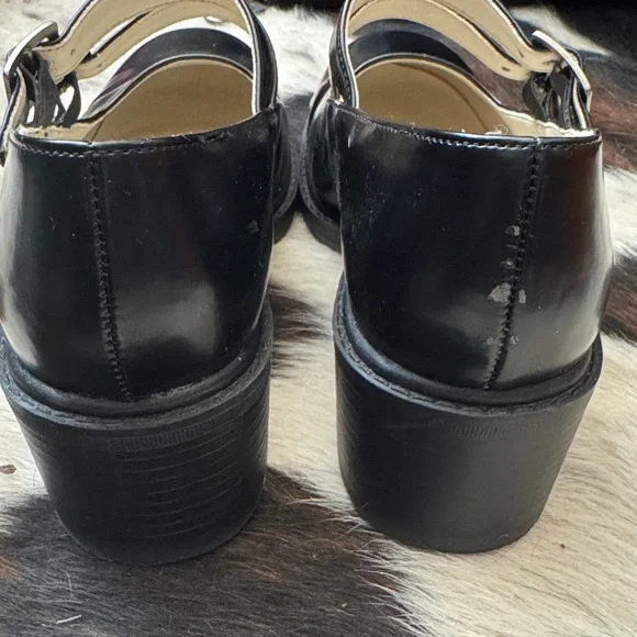 Unlisted Double Strap Black Mary Janes - Picture 3 of 5
